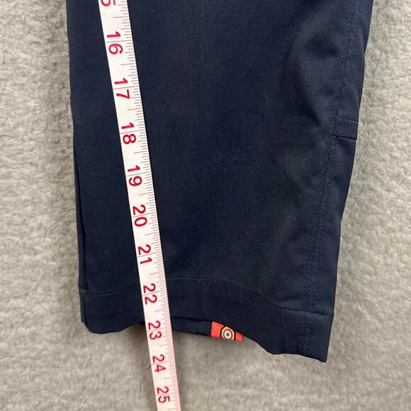 Tail Women's Golf Pants Navy Blue Crop Length Silver Snap Detail SZ 2 Athleisure - Picture 6 of 11